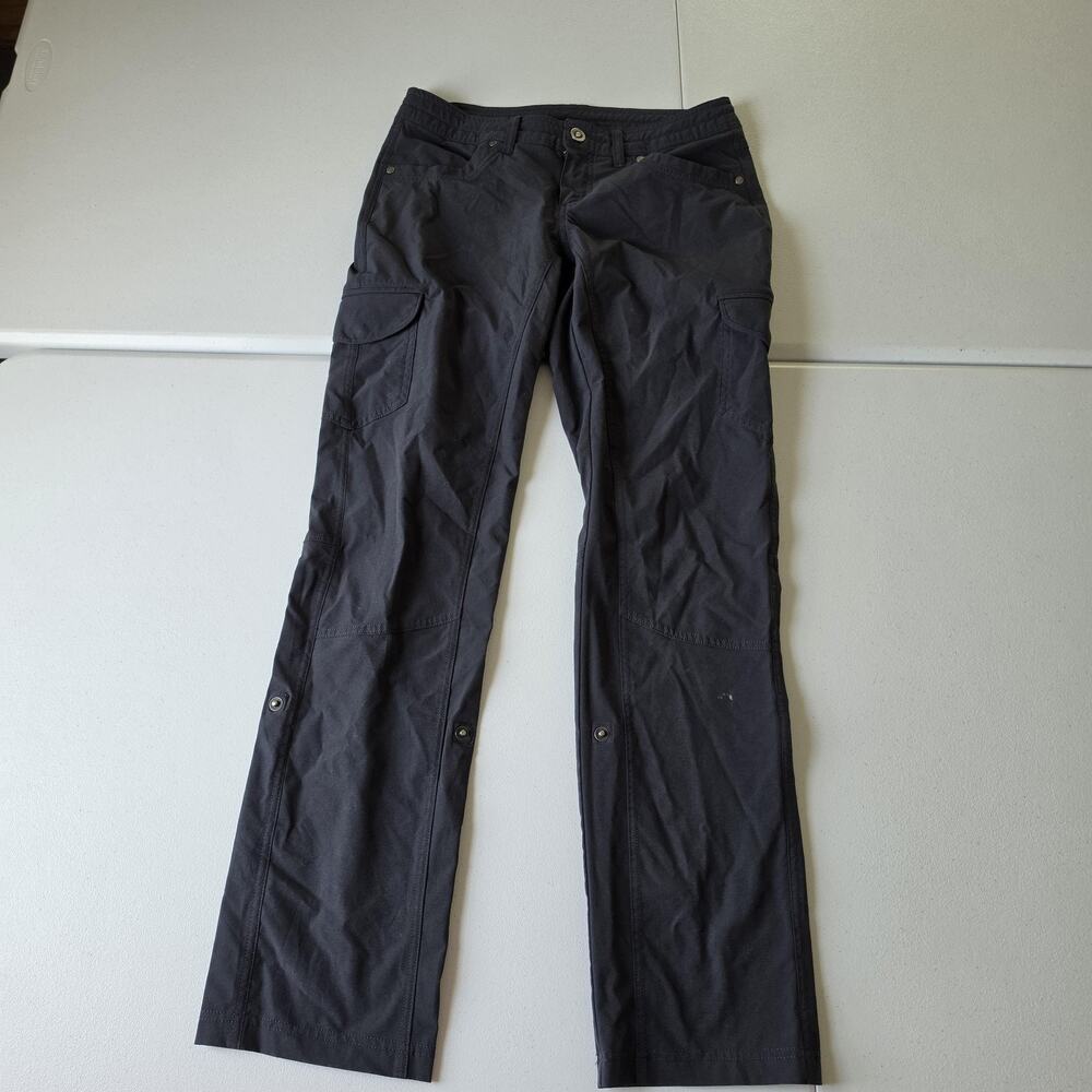 KÜHL Pants Womens 4 Gray Cargo Straight Leg convertible Hiking Outdoor Travel